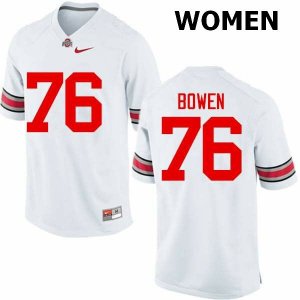 Women's Ohio State Buckeyes #76 Branden Bowen White Nike NCAA College Football Jersey Style OAV8544MT